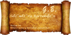 Gömöry Barnabás névjegykártya